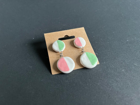 Two-Color Split Earrings